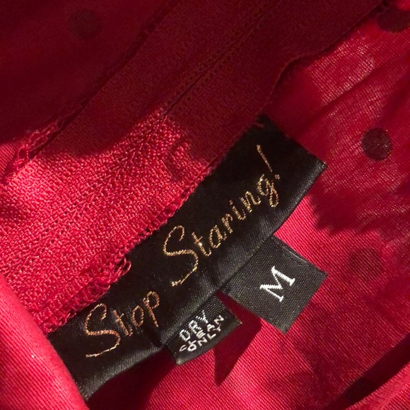 STOP STARING POLKA DOT RETRO DRESS RED - Picture 5 of 5